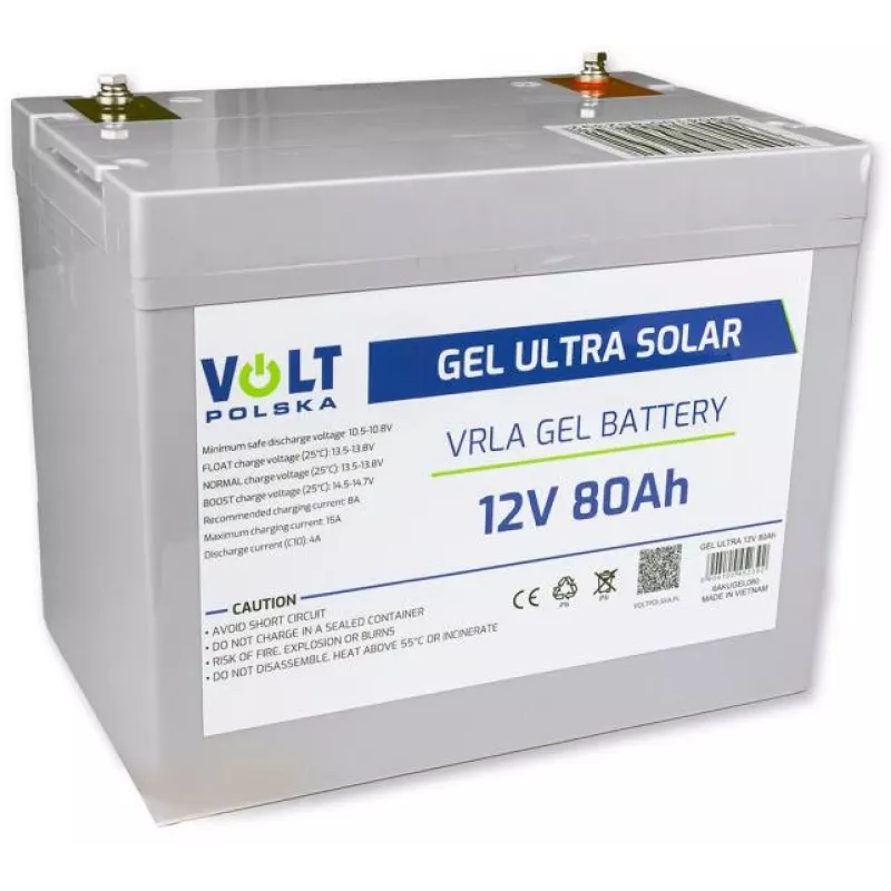 Volt Polska Gel VPRO 12V 80Ah akumuliatorius