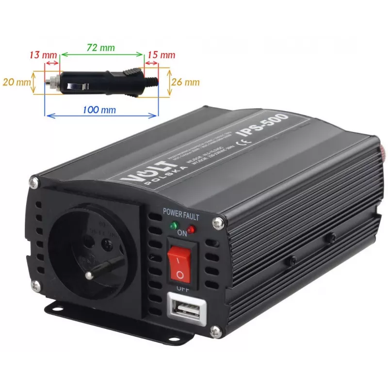 VOLT POLSKA IPS-500 12V / 230V 350/500 W keitiklis