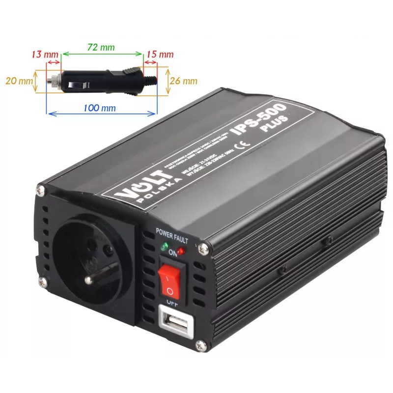 VOLT POLSKA IPS-500 PLUS 24V / 230V 350/500 W keitiklis