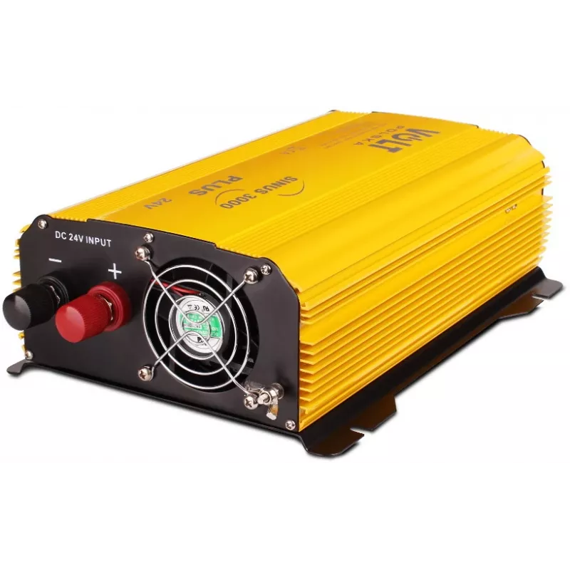VOLT POLSKA SINUS PLUS 3000 Grynosios sinusinės bangos įtampos keitiklis 24V į 230V 1500W/3000W su nuotolinio valdymo pultu