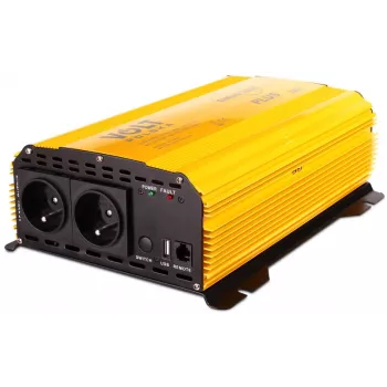 VOLT POLSKA SINUS PLUS 3000 Grynosios sinusinės bangos įtampos keitiklis 24V į 230V 1500W/3000W su nuotolinio valdymo pultu