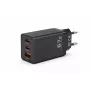 Voltage GaN Charger 67W sieninis įkroviklis, PD 3.0 / QC 3.0, 2x USB-C ir 1x USB-A, EU kištukas, juodas