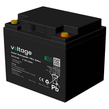 Voltage Long Life AGM Battery 12V 45Ah VEL12-45 (15 metų projektinis tarnavimo laikas)