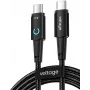VOLTAGE PowerAngle USB-C į USB-C 100W PD laidas 1m juodas