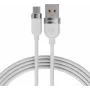 VOLTAGE VEKS66AC100WE USB-A į USB-C silikoninis 66W PD greito įkrovimo laidas 1m baltas