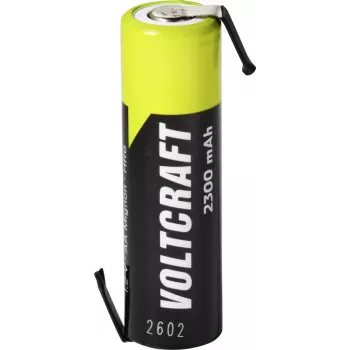 VOLTCRAFT AA įkraunama baterija NiMH 1,2 V 2300 mAh su Z litavimo kontaktais, didelės srovės, paruošta naudoti, 1 vnt. VC-17666050