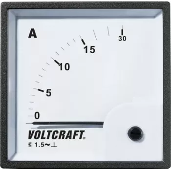 VOLTCRAFT AM-72X72/15A judančios geležies kintamosios srovės ampermetras, 72x72mm, 0-15A, 1,5 klasė