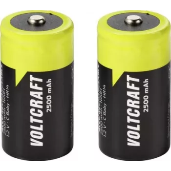 VOLTCRAFT Baby (C) įkraunama baterija NiMH 2500 mAh 1,2 V paruošta naudoti, 2 vnt. VC-17275475