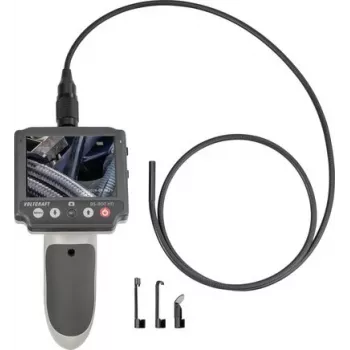 VOLTCRAFT BS-800 HD endoskopo kamera su 5,5 mm zondas, 1 m pusiau standus kabelis, 3,5 inch TFT LCD, 720p HD, IP67 atsparus vandeniui, 6 reguliuojamo ryškumo LED, MicroSD įrašymas