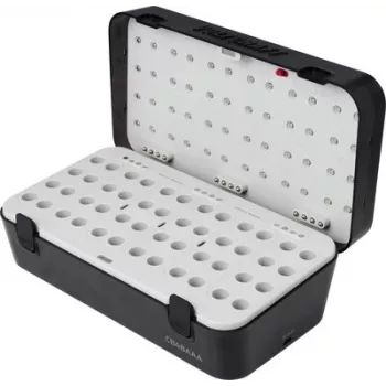 VOLTCRAFT CB48AAA apvaliųjų elementų įkroviklis NiMH ir Li-Ion AAA mikro baterijoms, 4 lizdai, USB-C, LCD ekranas, juodas VC-17143355
