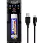VOLTCRAFT CC1A universalus apvaliųjų elementų įkroviklis NiMH, Li-Ion, LiFePO4, NiCd - 1 lizdas, maitinamas USB, palaiko AA, AAA, C, 10440, 14500, 16340
