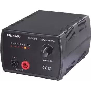 VOLTCRAFT CSP-300 Universalus perjungiamasis maitinimo šaltinis, pasirenkama 3-12 V DC, 3 A maks., 36 W, 1 išėjimas, maitinamas iš tinklo VC-17192775