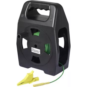 VOLTCRAFT EML-30 Įžeminimo matavimo laidas 30 m žalias ant ritės CAT III 1000 V plastikinis pluoštas, dideliam atsparumui tempimui (VC-17312660)