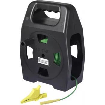 VOLTCRAFT EML-50 įžeminimo matavimo laidas 50 m žalias ant ritės CAT III 1000 V plastikinis pluoštas dideliam atsparumui tempimui (VC-17312695)