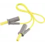 VOLTCRAFT labai lankstus apsauginis matavimo laidas 4 mm lamelinis kištukas į 4 mm lamelinį kištuką 0,5 m geltonas MSB-501 10 A VC-8063450