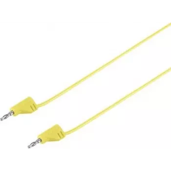 VOLTCRAFT itin lankstus matavimo laidas [lamelinis kištukas 2 mm - lamelinis kištukas 2 mm] 0,6 m geltonas MSB-200 2,2 A (VC-8557690)