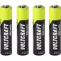 VOLTCRAFT Micro (AAA) NiMH įkraunama baterija 800 mAh 1,2 V paruošta naudoti, 4 vienetų paketas (VC-17275415)