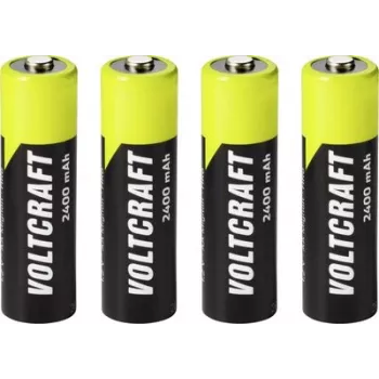 VOLTCRAFT Mignon AA NiMH įkraunama baterija 2400 mAh 1,2 V paruošta naudoti, 4 vnt. VC-17275455