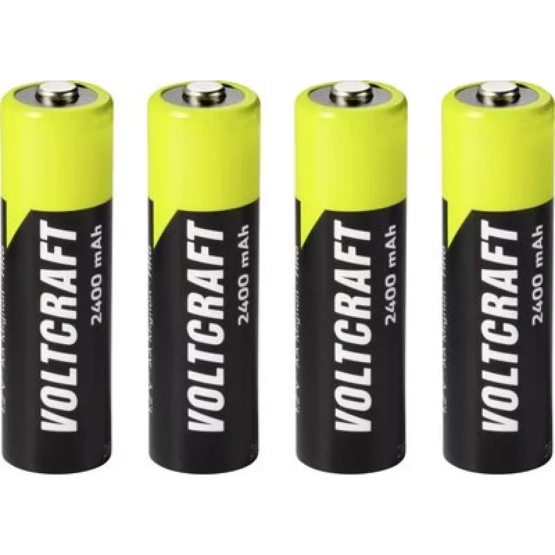 VOLTCRAFT Mignon AA NiMH įkraunama baterija 2400 mAh 1,2 V paruošta naudoti, 4 vnt. VC-17275455