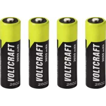 VOLTCRAFT Mignon AA NiMH įkraunama baterija 2650 mAh 1,2 V paruošta naudoti, 4 vnt. VC-17275465