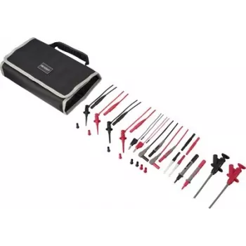 VOLTCRAFT MLSet-120 Bandymo laidų rinkinys, 6 dalių, 4 mm bananų kištukai, bandymo zondai, 0,64 mm kaiščių kontaktai, 1,2 m, raudona/juoda VC-18652750