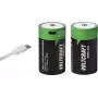 VOLTCRAFT Mono (D) ličio jonų akumuliatorius 6000 mAh 1,5 V, 2 vnt. su USB-C įkrovimu (VC-17275580)