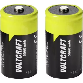 VOLTCRAFT Mono (D) NiMH baterija 5000 mAh 1,2 V paruošta naudoti, 2 vnt. (VC-17275495)