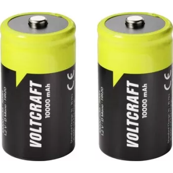 VOLTCRAFT Mono (D) NiMH įkraunama baterija 10000 mAh 1,2 V paruošta naudoti, 2 vnt. VC-17275505