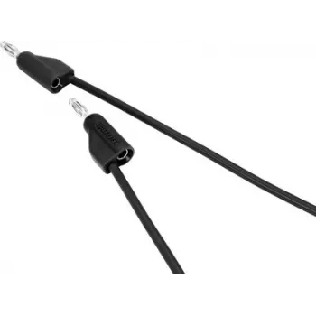 VOLTCRAFT MSB-100 juodas 1 m matavimo laidas su 4 mm bananų kištukais, CAT III 1000 V, CAT IV 600 V, 19 A, VC-15443090