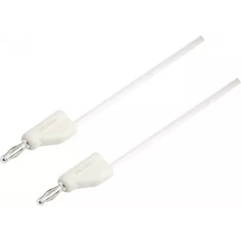 VOLTCRAFT MSB-300-5-WS matavimo laidas, 4mm bananų kištukas - 4mm bananų kištukas, 5m, baltas, 16A, 30VAC/60VDC, CAT I