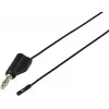 Voltcraft MSL-315 juodas matavimo laidas, 4 mm bananų kištukas į 0,64 mm lizdą, 1 m, 1 A, 30 V AC/60 V DC VC-17182175