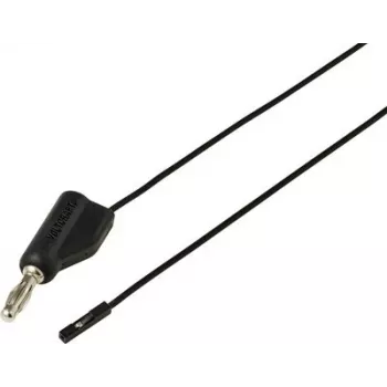 Voltcraft MSL-315 juodas matavimo laidas, 4 mm bananų kištukas į 0,64 mm lizdą, 1 m, 1 A, 30 V AC/60 V DC VC-17182175