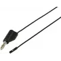 Voltcraft MSL-315 juodas matavimo laidas, 4 mm bananų kištukas į 0,64 mm lizdą, 1 m, 1 A, 30 V AC/60 V DC VC-17182175
