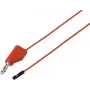 Voltcraft MSL-315 raudonas matavimo laidas, 4 mm apsauginis kištukas į 0,64 mm apsauginį lizdą, 1 m, sukamas, 60 V DC, 1 A VC-17182170