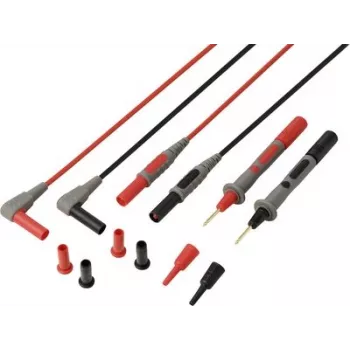 VOLTCRAFT MSL-820 Premium PVC bandymo laidai, auksuoti kontaktai, 1,2 m, 1 pora (raudona/juoda) VC-17312685