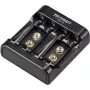 VOLTCRAFT P4-9 apvaliųjų elementų įkroviklis NiMH/NiCd AA, AAA, 9V blokui VC-14936385