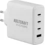 VOLTCRAFT UC-3C1A140W01 GaN USB įkroviklis 140W PD 3.1, 3x USB-C, 1x USB-A, baltas
