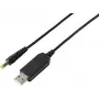 VOLTCRAFT USB į 12V DC įtampos keitiklis su 5,5x2,1 mm cilindriniu kištuku ir adapterių rinkiniu, 12W, 1A, juodas (VC-18218585)