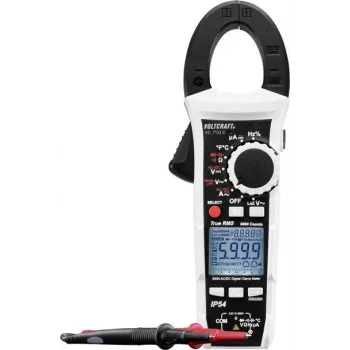 VOLTCRAFT VC-12720305 skaitmeninis srovės matuoklis multimetras, ISO kalibruotas, IP54 atsparus purslams, CAT IV 600V, 6000 rodmenų, True RMS, automatinis diapazonas, 600A AC/DC