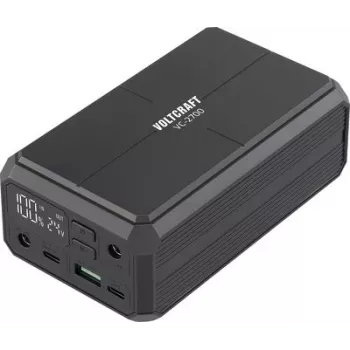 VOLTCRAFT VC-2700 nešiojamas įkroviklis (power bank) 27000 mAh USB PD 3.0, USB PD 2.0, PPS, greitasis įkrovimas Li-Ion juodas, vienu metu įkrauna ir iškrauna, būsenos indikatorius (VC-18192885)