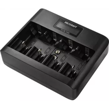 VOLTCRAFT VC-BC-5100 apvalių elementų įkroviklis NiMH, NiCd, Li-Ion AA, AAA, C, D, 9V blokui VC-17665940