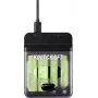 Voltcraft VC-BC4-PB1 2-in-1 NiMH baterijų įkroviklis ir power bankas 4x AA/AAA, 500mA, USB-C įvestis, USB-A išvestis, juodas