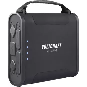 Voltcraft VC-GP40 Powerbank 144000 mAh LiFePO4 USB-PD 100W juodas LED žibintuvėlis