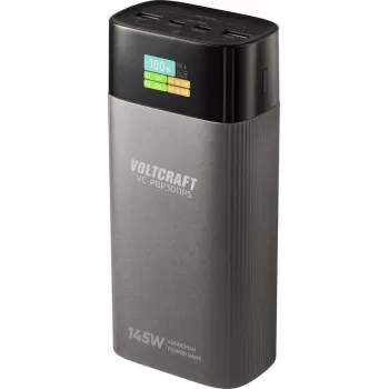 VOLTCRAFT VC-PBP3011PS Power Bank 40000 mAh USB PD 3.0 LiPo Sidabrinis (Matte) su būsenos ekranu (VC-17331275)