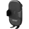 VOLTCRAFT VC-Qi-WCM15 Qi belaidis automobilinis laikiklis telefonui su ventiliacijos angos tvirtinimu, 15W greitasis įkrovimas, 55-89 mm, automatinis suspaudimas, juodas