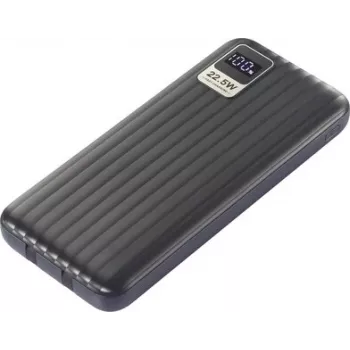 VOLTCRAFT VC-WT-K512 nešiojamas įkroviklis (power bank) 10000 mAh greitasis įkrovimas LiPo juodas su būsenos ekranu VC-15139410