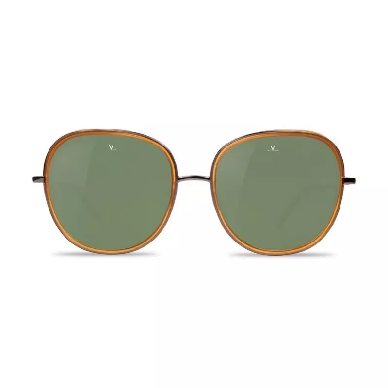 Vuarnet VL1629 Moteriški Akiniai nuo Saulės - Acetato Rėmelis, Mineralinio Stiklo Lęšiai, 53mm Lęšio Plotis, 17mm Tiltelis, 145mm Kojelė - UV400 Apsauga