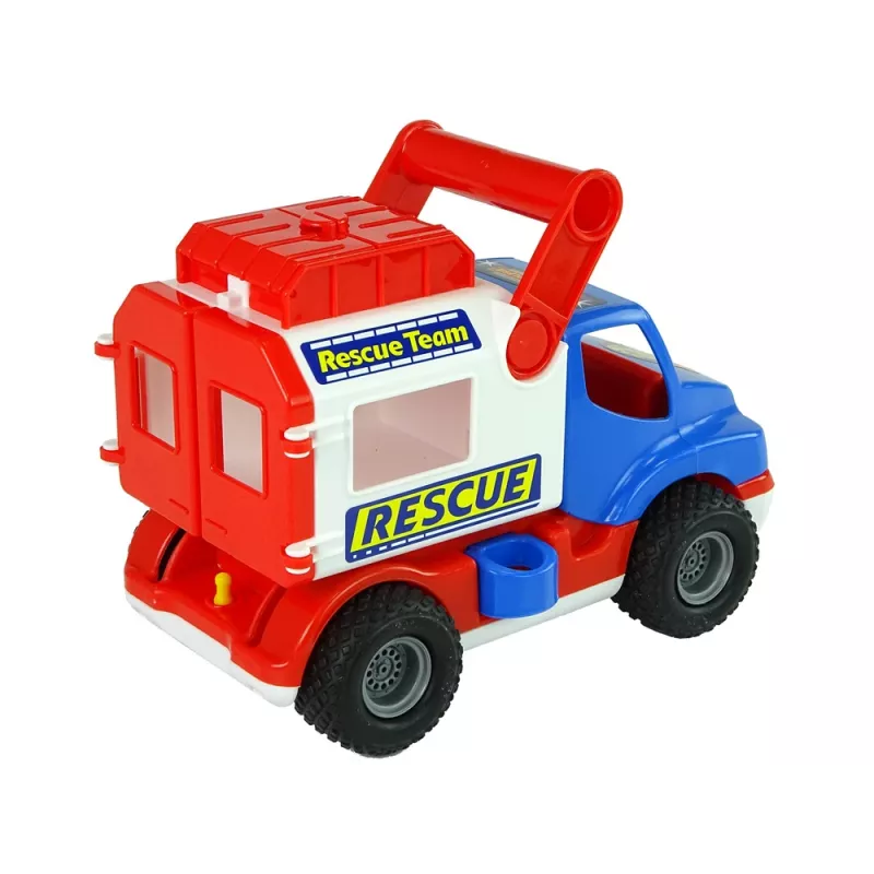WADER POLESIE Blue and White ConsTruck Rescue Car 41937