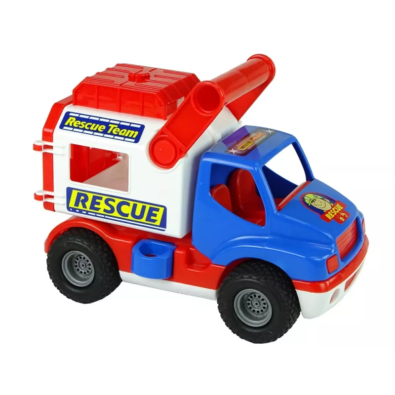 WADER POLESIE Blue and White ConsTruck Rescue Car 41937