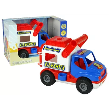 WADER POLESIE Blue and White ConsTruck Rescue Car 41937